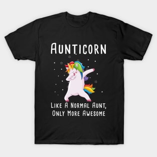 Aunticorn Like A Normal Aunt, Only More Awesome T-shirt For Aunti Unicorn T-Shirt